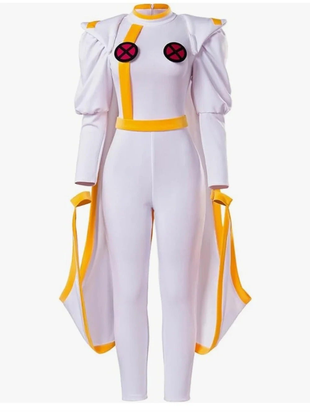 White Queen Jumpsuit With Cape Halloween Costume Sz L 12-14